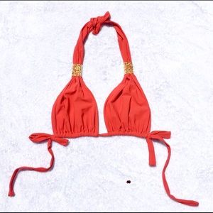 Bright Orange/Red Bikini Top